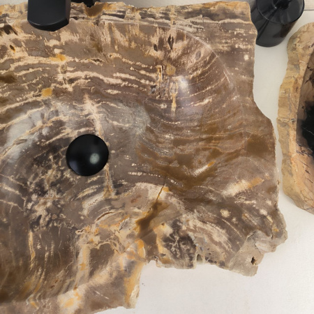 Каменная раковина из окаменелого дерева OD-04754 (51*41*15) 0176 из натурального камня