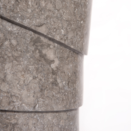 Раковина напольная из мрамора Pedestal Grey Spiral  MN-03211 (45*45*90см) 128