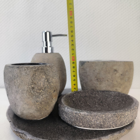 Набор из речного камня 5 предмета RN-03740 c подносом 147