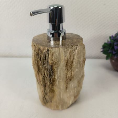 Дозатор для мыла из окаменелого дерева DOD-04698 (10*9*21) 0217 из натурального камня