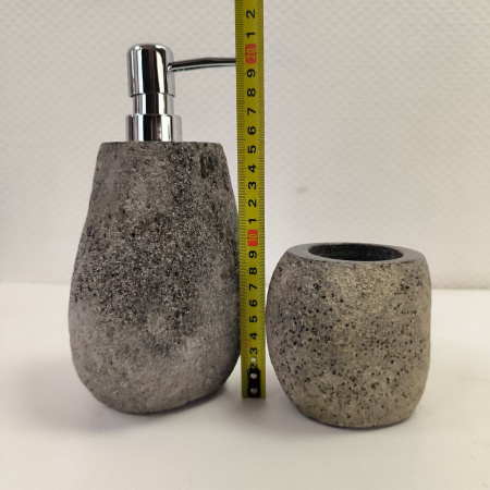 Набор из речного камня 2 предмета RN-03806 дозатор,стаканчик (143,144)