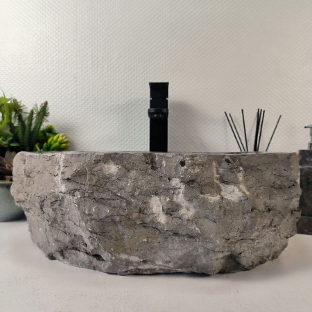 Каменная раковина из мрамора Erozy Grey EM-05320 (45*36*15) 0890 из натурального камня
