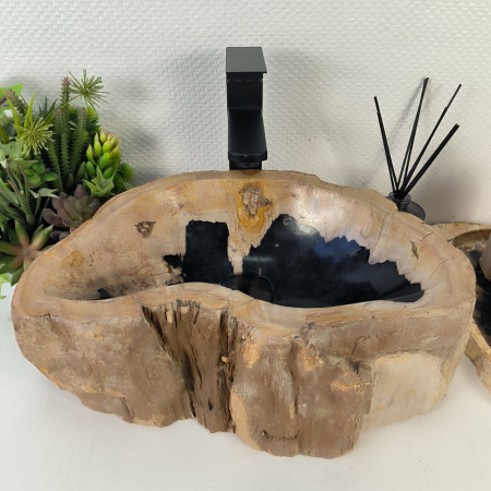Каменная раковина из окаменелого дерева OD-04792 (43*31*16) 0174 из натурального камня