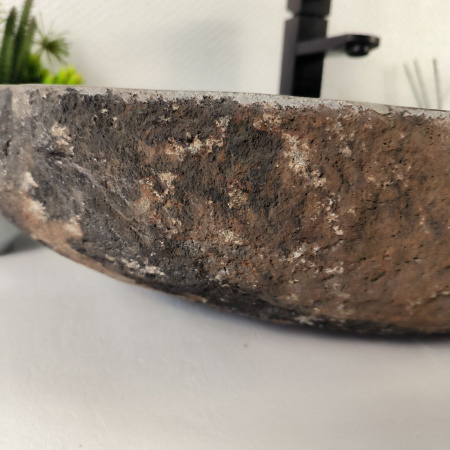Каменная раковина из речного камня RS-05155 (64*36*15) 0858 из натурального камня