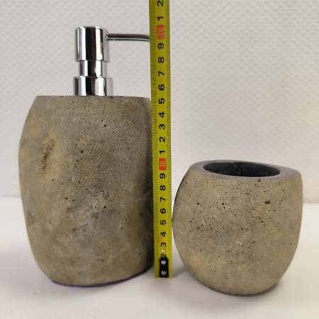 Набор из речного камня 2 предмета RN-03804 дозатор,стаканчик (143,144)