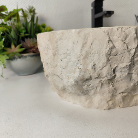Каменная раковина из мрамора Erozy Cream EM-04952 (53*45*15) 0874 из натурального камня 