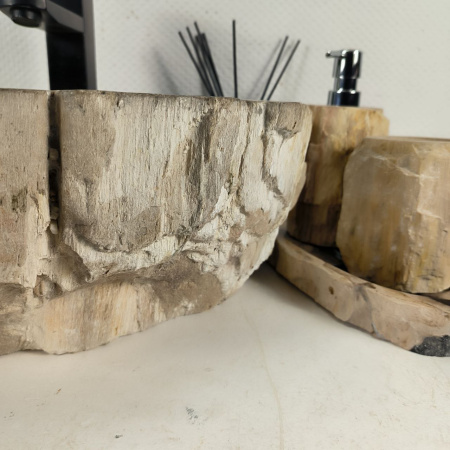 Каменная раковина из окаменелого дерева OD-04492 (44*32*15) 0175 из натурального камня