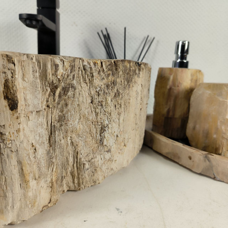 Каменная раковина из окаменелого дерева OD-04490 (44*37*15) 0175 из натурального камня