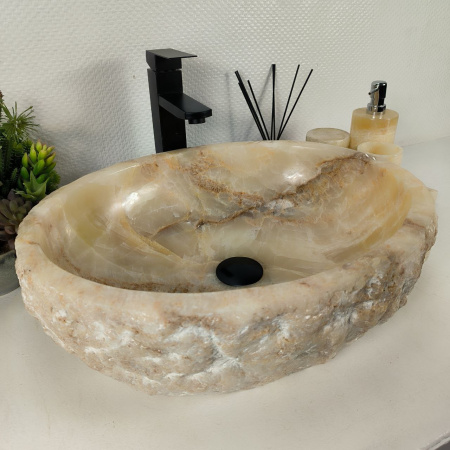 Каменная раковина из оникса Erozy Yellow EO-04544 (51*42*15) 0159 из натурального камня