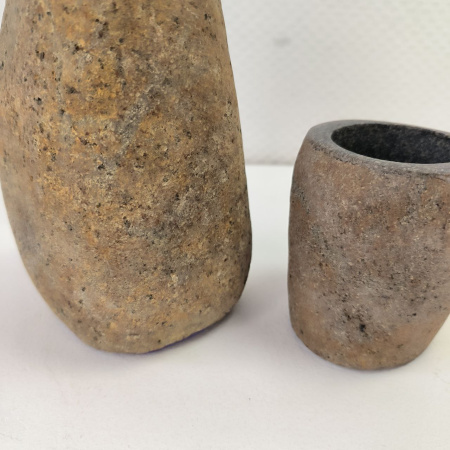 Набор из речного камня 2 предмета RN-03805 дозатор,стаканчик (143,144)