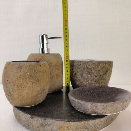 Набор из речного камня 5 предмета RN-03739 c подносом 147
