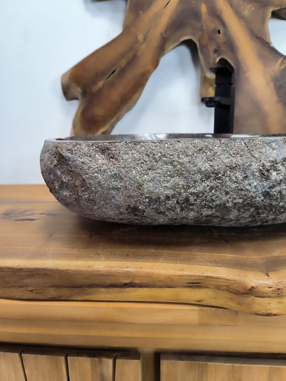 Раковина из речного камня RS-66431 55х42х15 из натурального камня