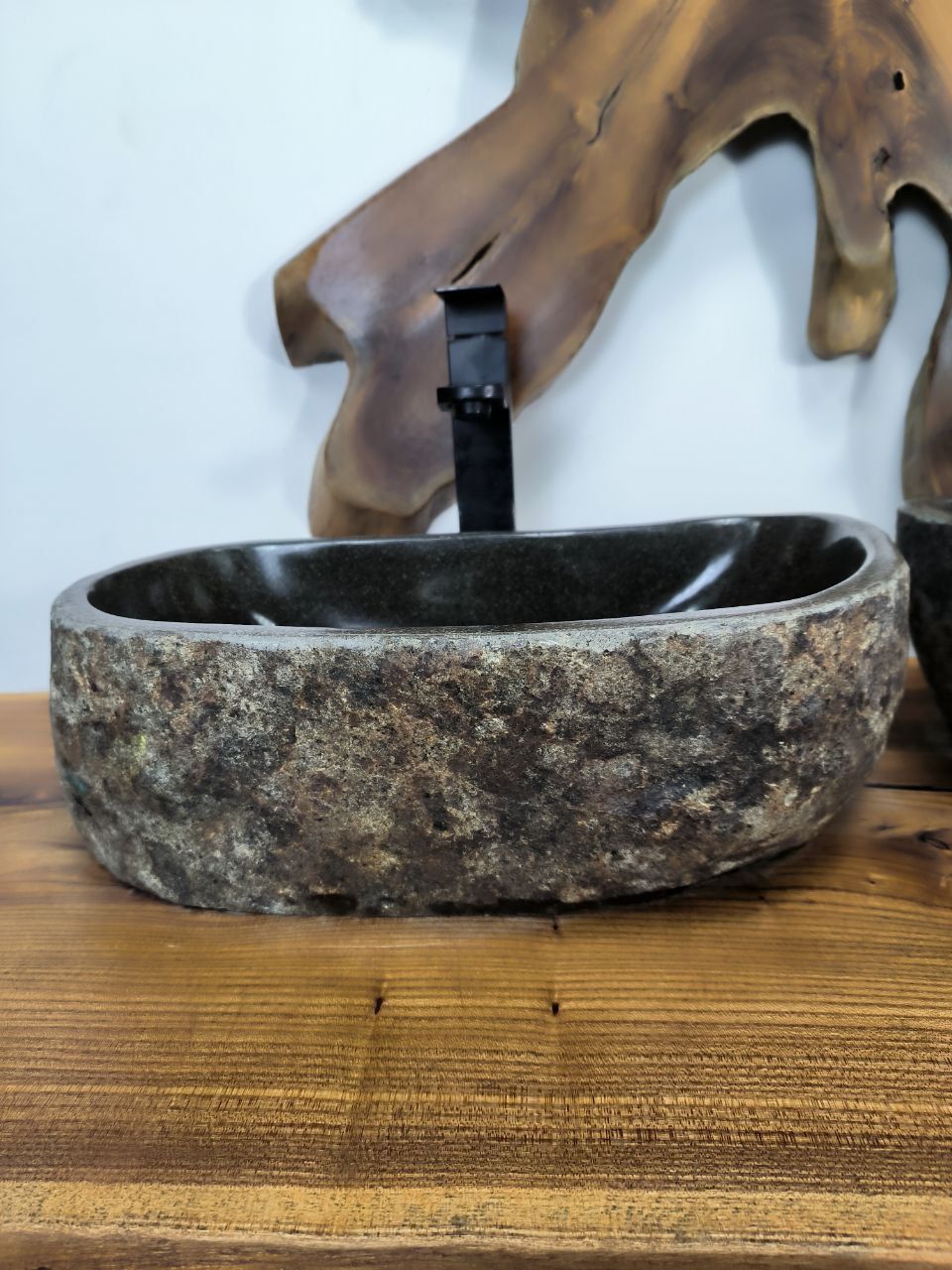 Раковина из речного камня ПАРА! RS-66671 42х30х14 из натурального камня