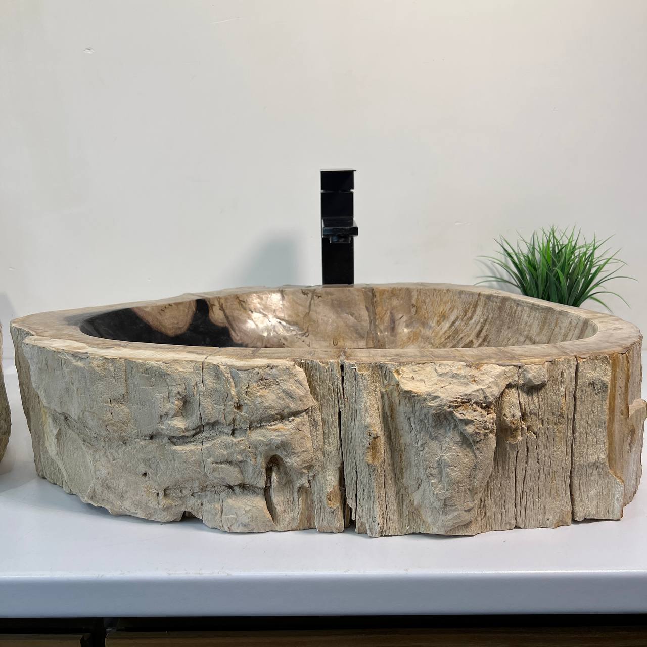 Раковина из окаменелого дерева ПАРА! OD-66880 60*36*15 из натурального камня
