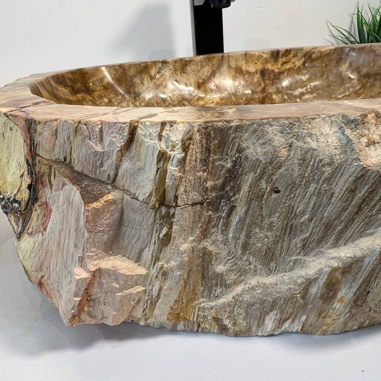 Раковина из окаменелого дерева ПАРА! OD-66941 53*42*15 из натурального камня