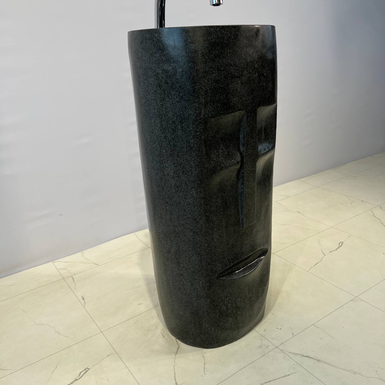 Раковина напольная из речного камня Face RN-67068 40х35х91 из натурального камня