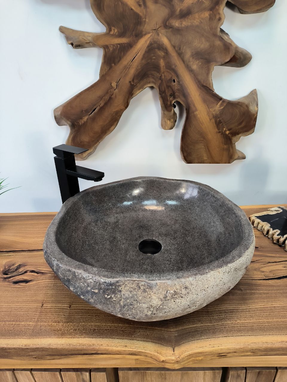 Раковина из речного камня RS-65903 50х50х15 из натурального камня
