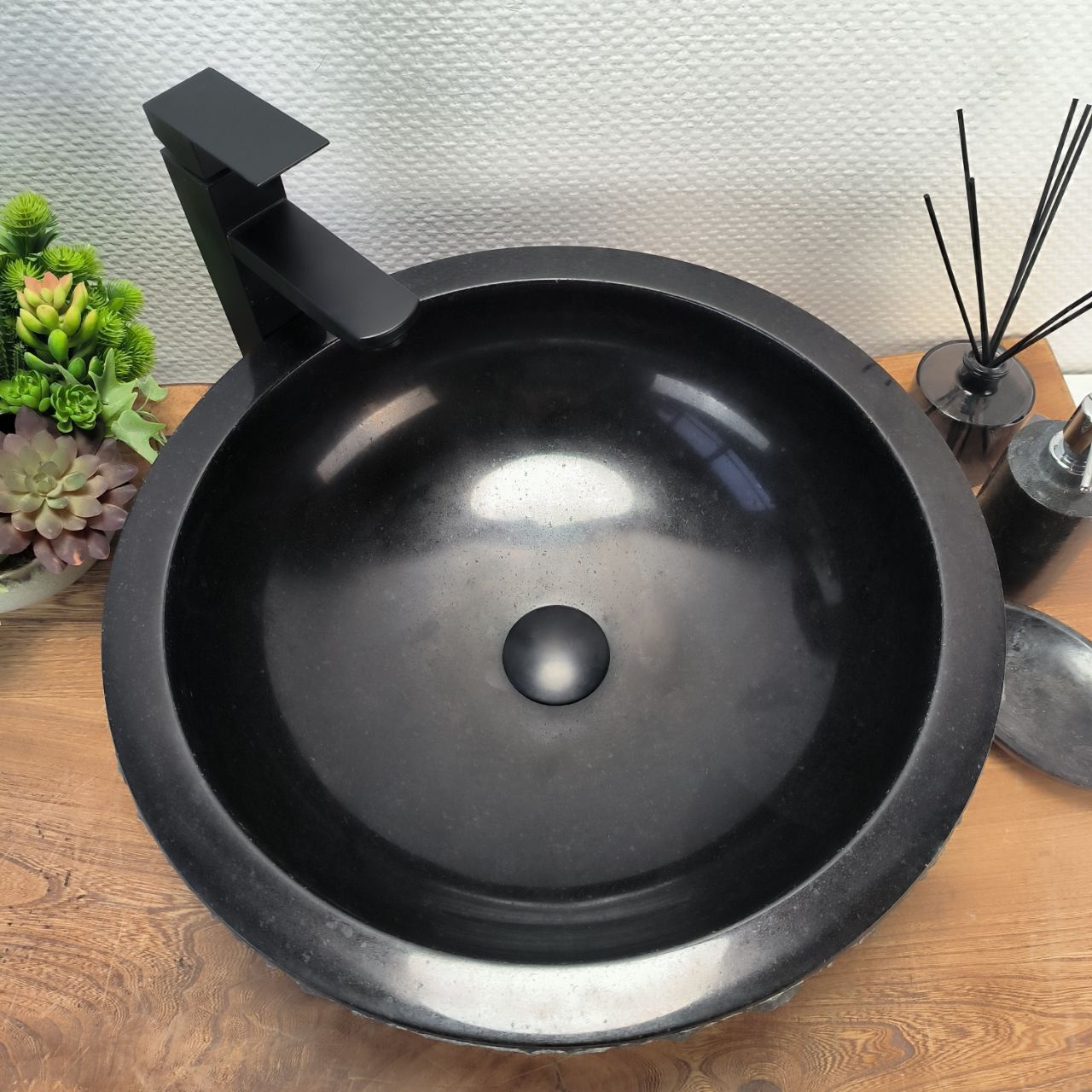 Раковина из андезита Bowl Black Marmo BA-62853 45*45*15 96