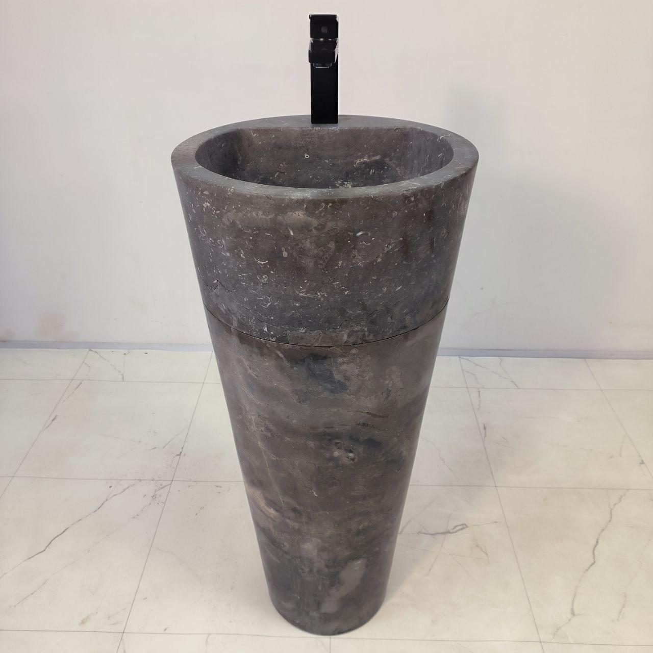 Раковина напольная из мрамора Black MN-66120 (40*40*90)