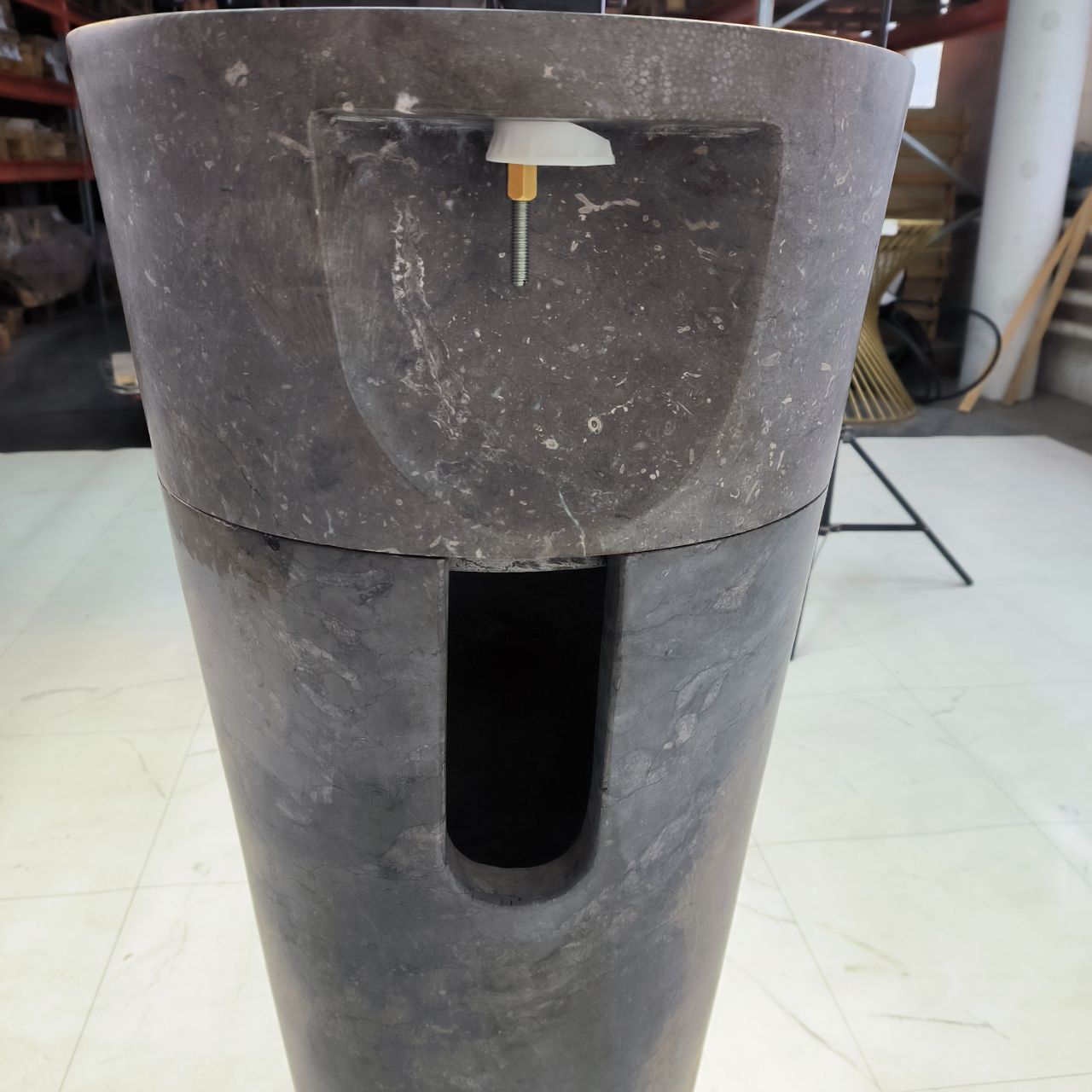 Раковина напольная из мрамора Black MN-66120 (40*40*90)