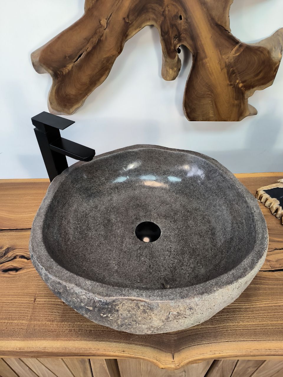 Раковина из речного камня RS-65903 50х50х15 из натурального камня