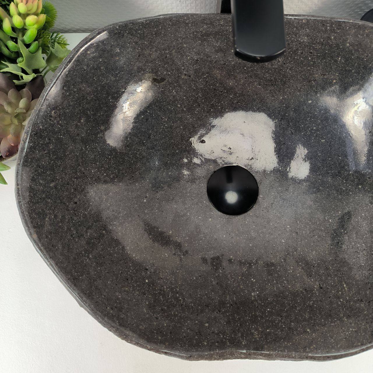 Раковина из речного камня RS-64894 44*37*15 из натурального камня
