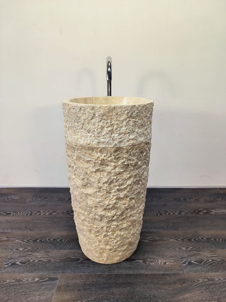 Раковина напольная из мрамора Pedestal Cream Marmo MN-65910 45х45х90 из натурального камня