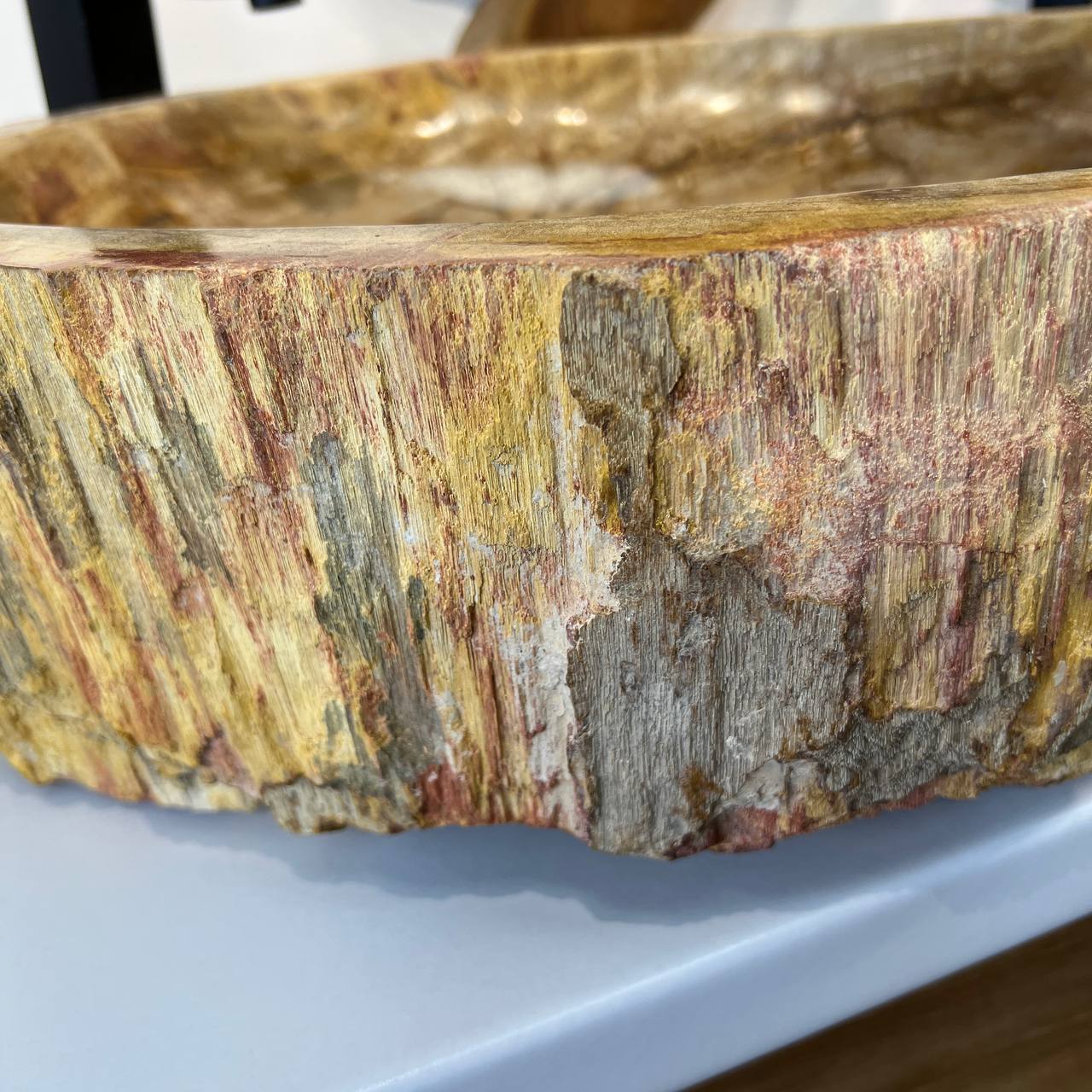 Раковина из окаменелого дерева ПАРА! OD-66878 62*55*15 из натурального камня