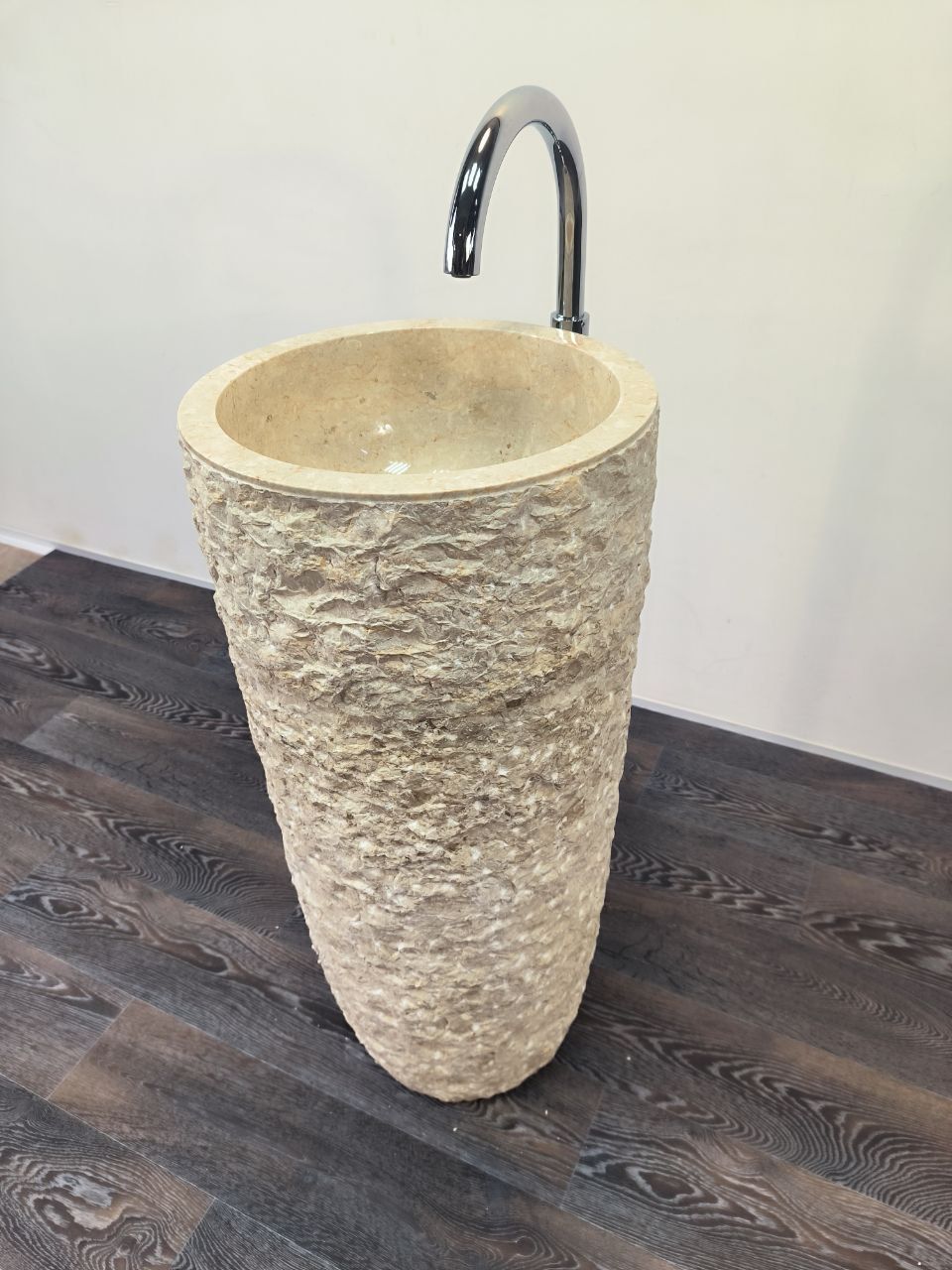 Раковина напольная из мрамора Pedestal Cream Marmo MN-65911 40х40х90 из натурального камня
