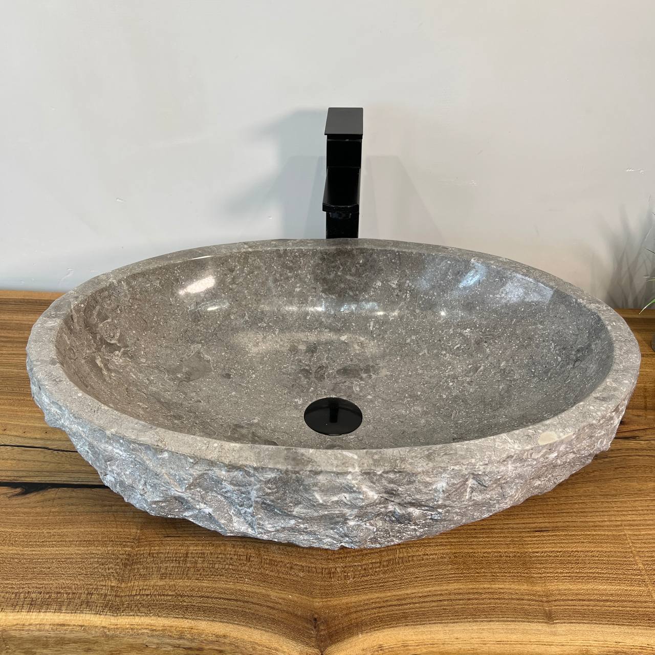 Раковина из мрамора Erozy Grey EM-66990 60*42*15 из натурального камня