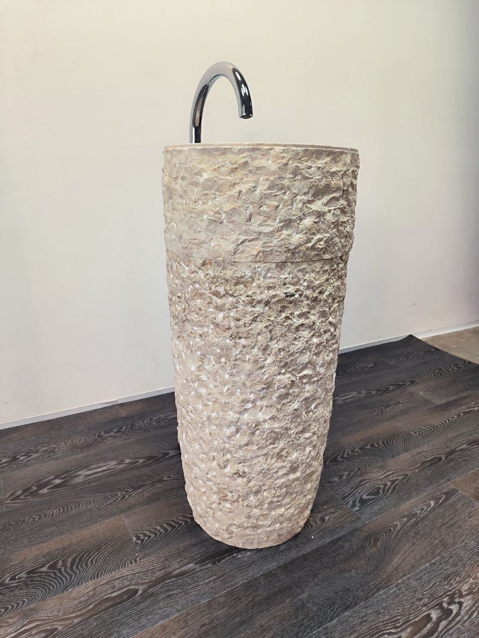 Раковина напольная из мрамора Pedestal Cream Marmo MN-65911 40х40х90 из натурального камня