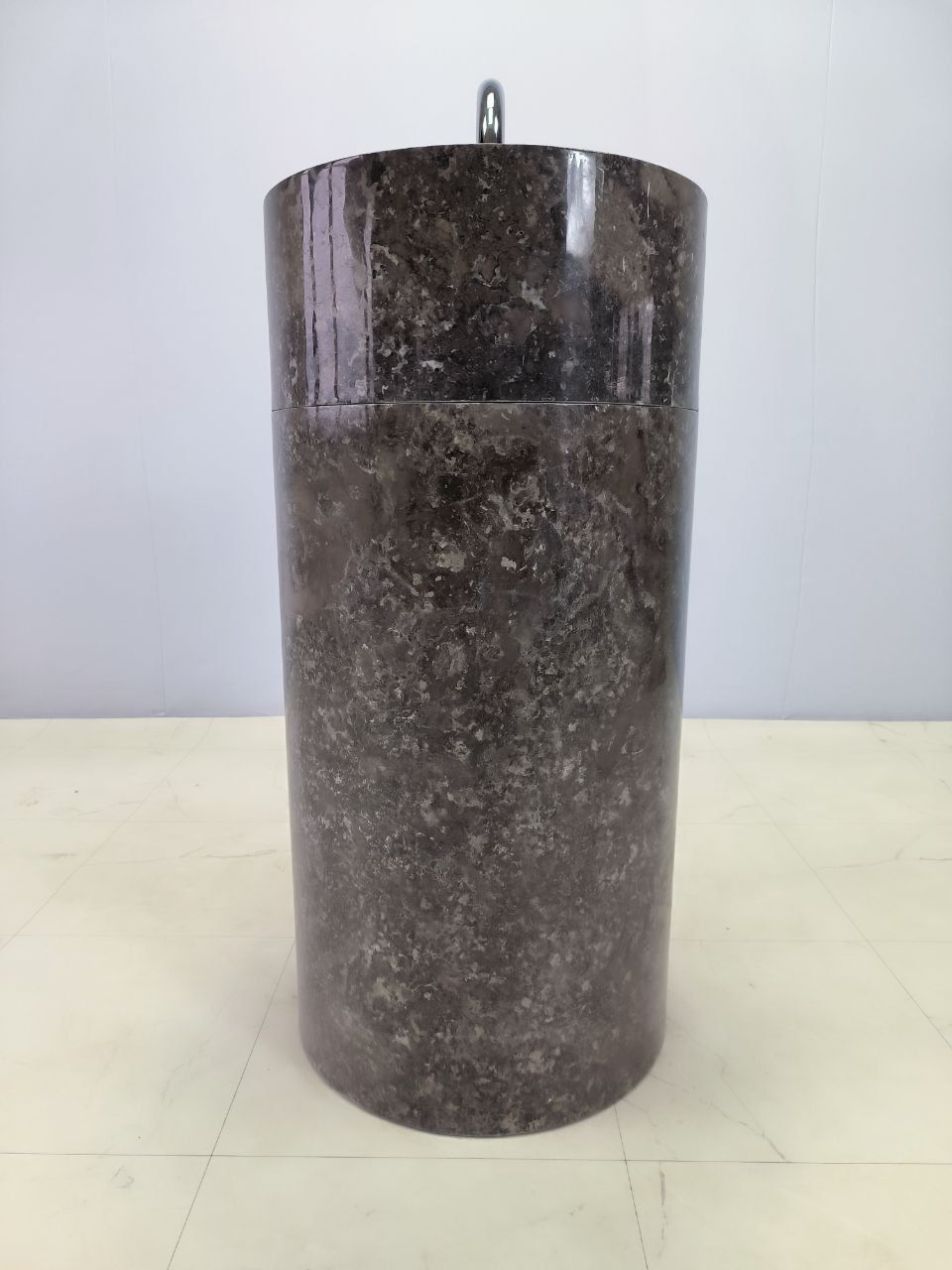 Раковина напольная из мрамора Silinder Grey MN-66265 45х45х90 из натурального камня