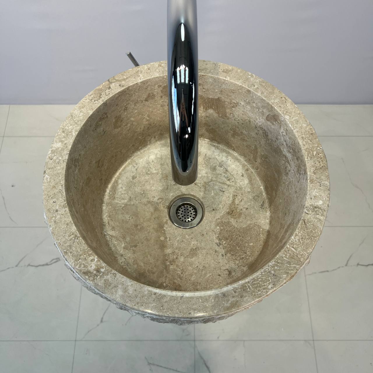 Раковина напольная из мрамора Erozy Top Cream MN-67031 40*40*90