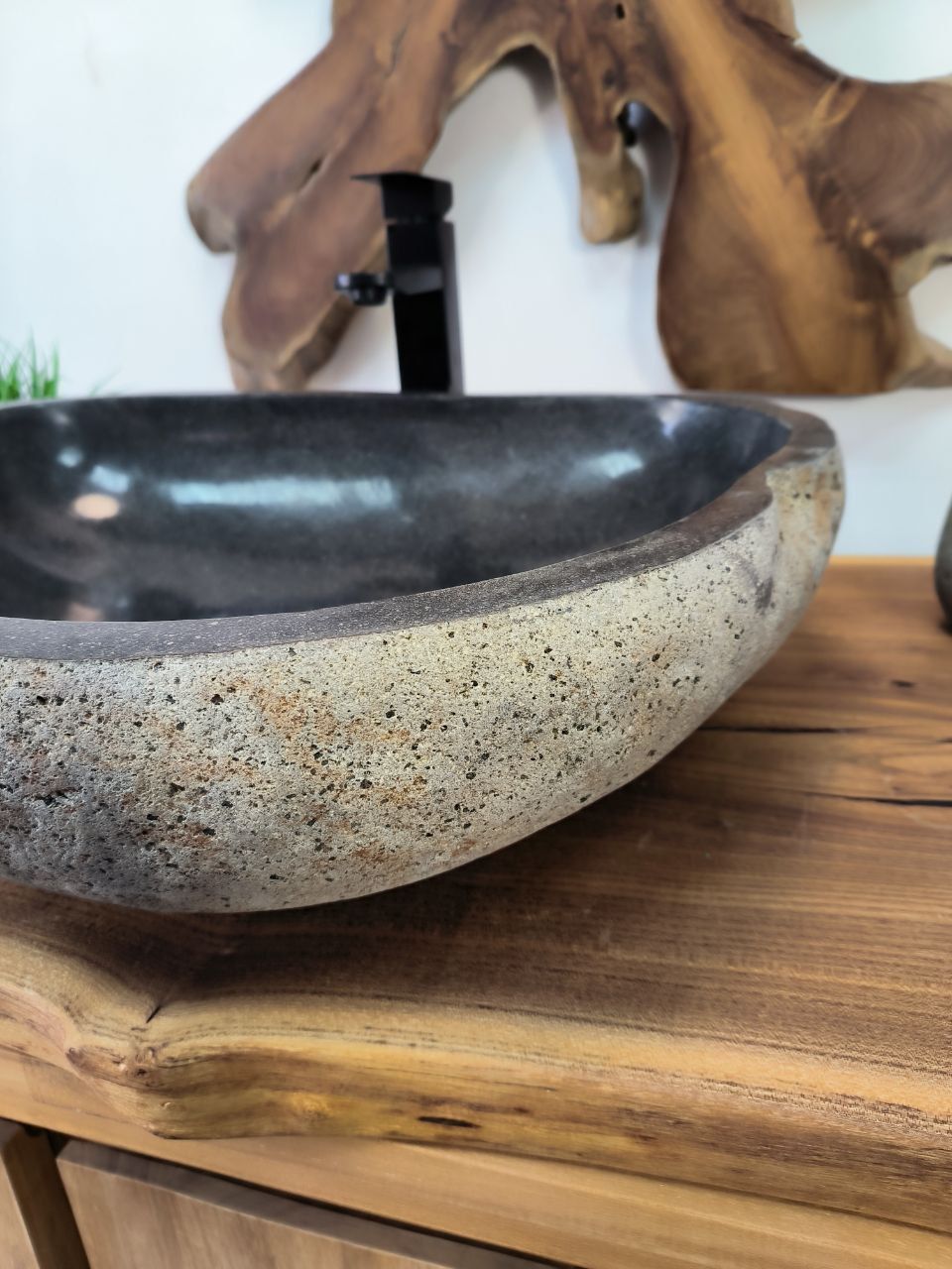 Раковина из речного камня RS-65819 58х47х15 из натурального камня