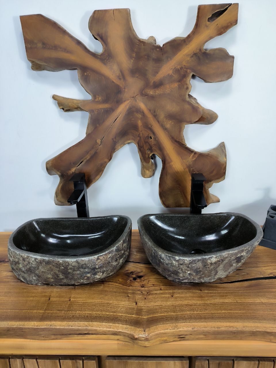 Раковина из речного камня ПАРА! RS-66671 42х30х14 из натурального камня