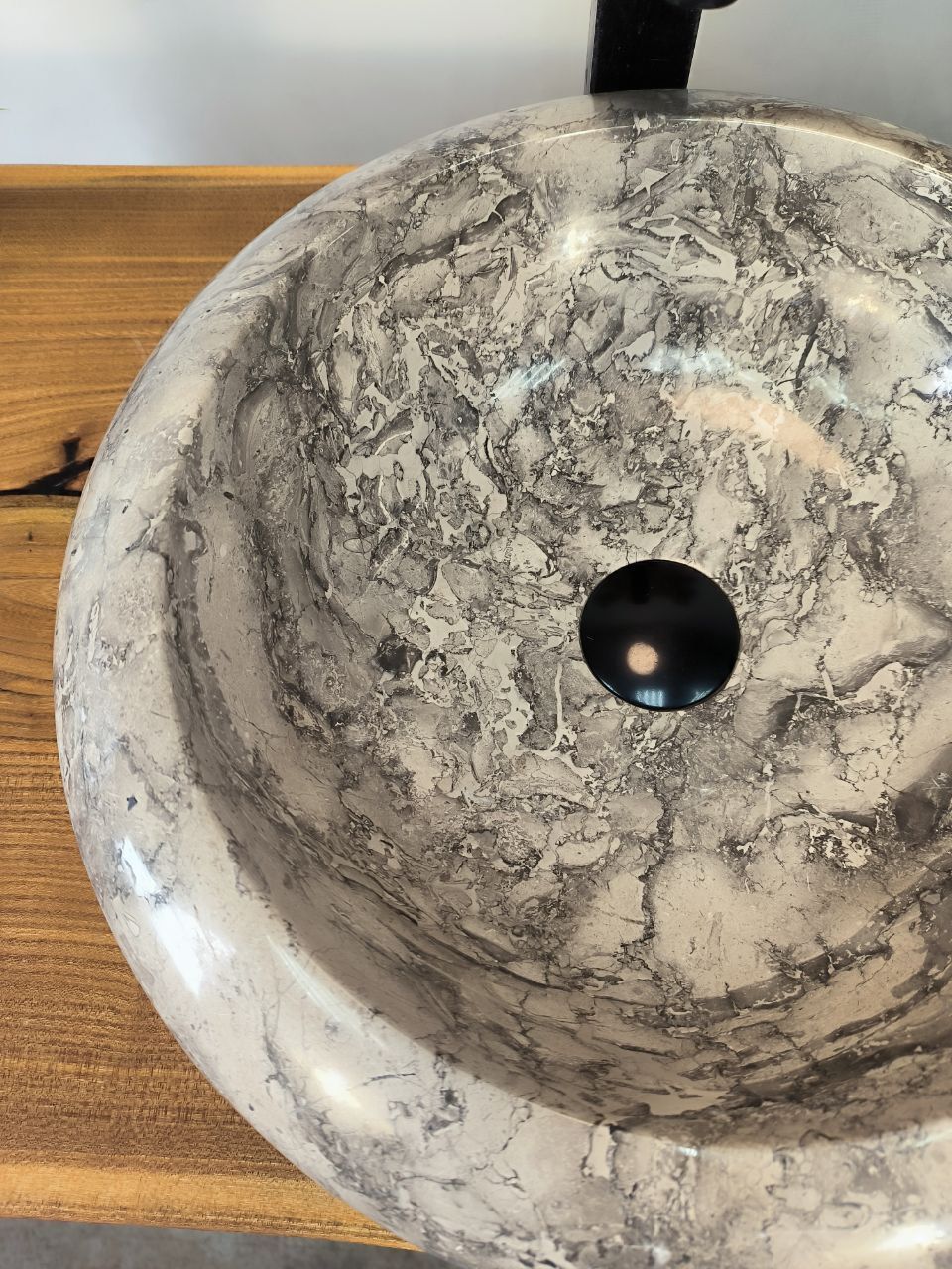 Раковина из мрамора Donut Doreng Grey DM-65867 45х45х13 из натурального камня