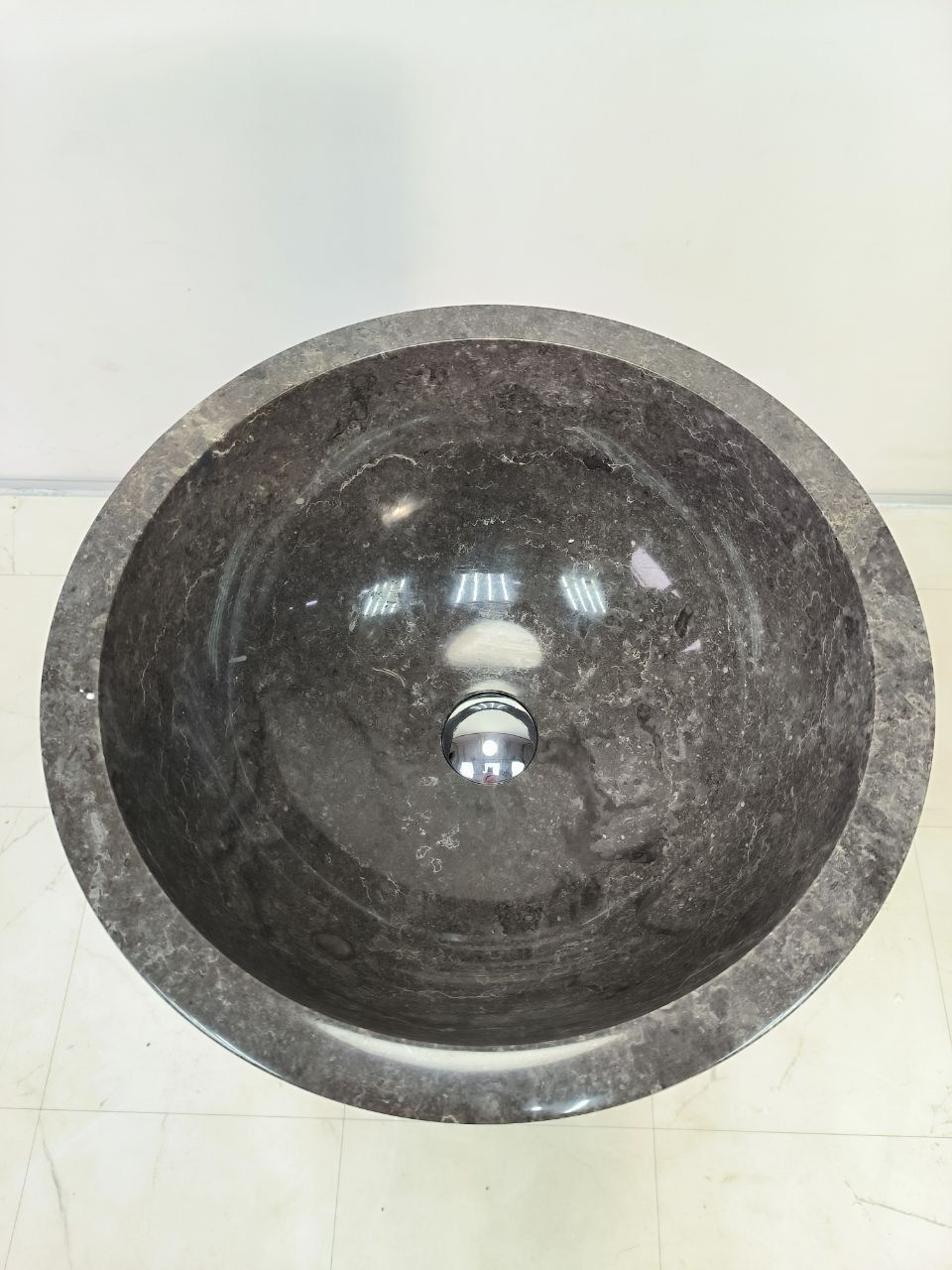 Раковина напольная из мрамора Pedestal Grey Marmo MN-65930 45х45х90 из натурального камня