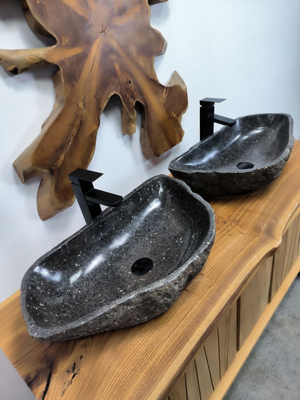 Раковина из речного камня ПАРА! RS-66474 60х35х15 из натурального камня