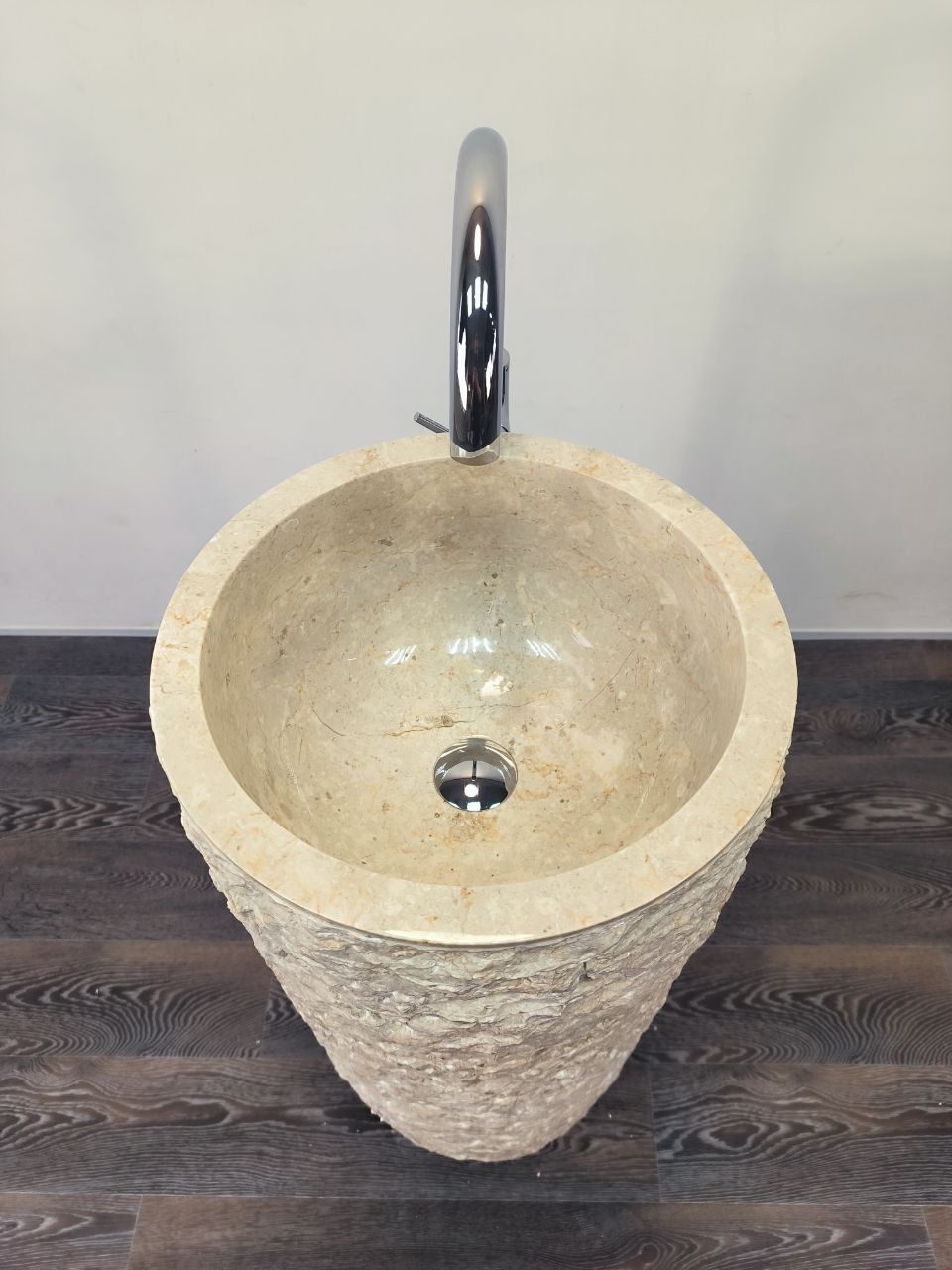 Раковина напольная из мрамора Pedestal Cream Marmo MN-65911 40х40х90 из натурального камня