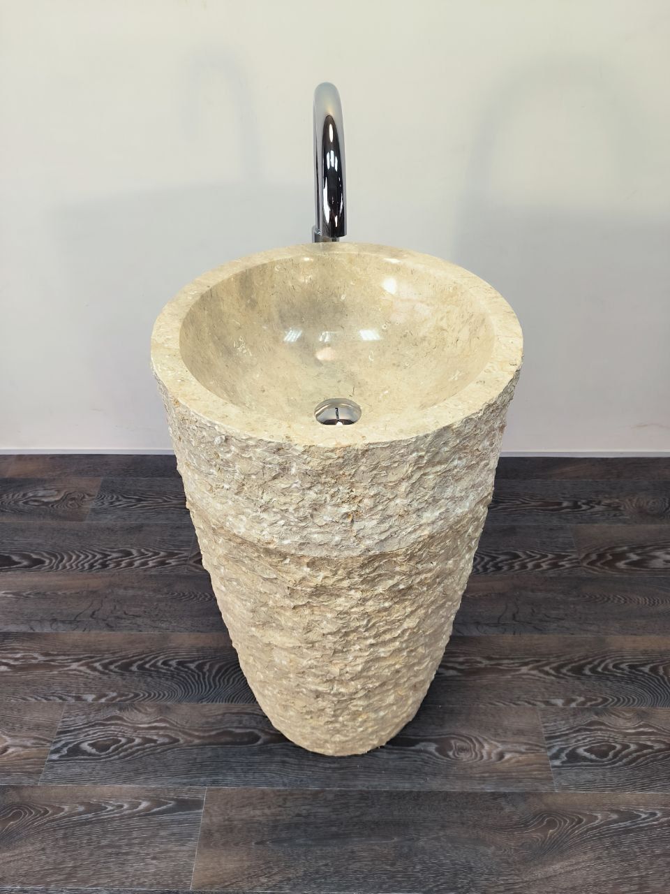Раковина напольная из мрамора Pedestal Cream Marmo MN-65910 45х45х90 из натурального камня