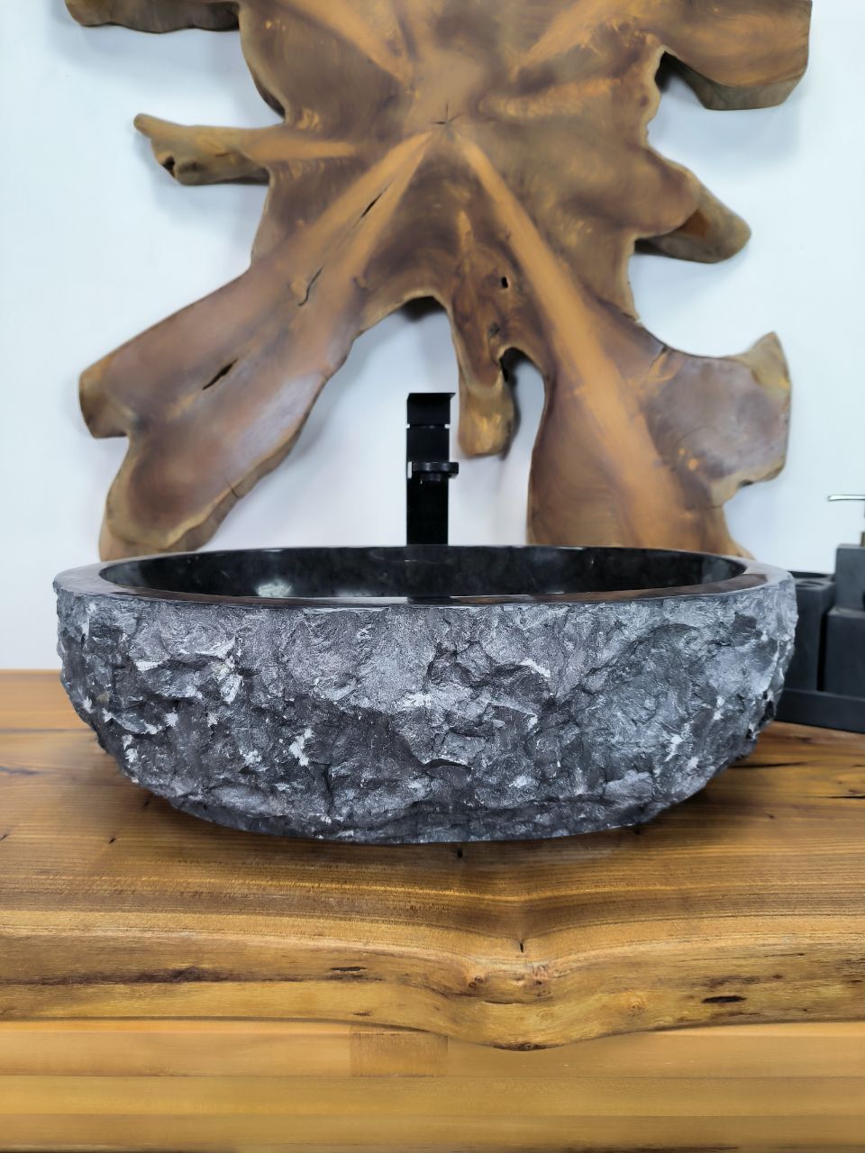 Раковина из мрамора Erozy Black EM-66617 51х38х15 из натурального камня