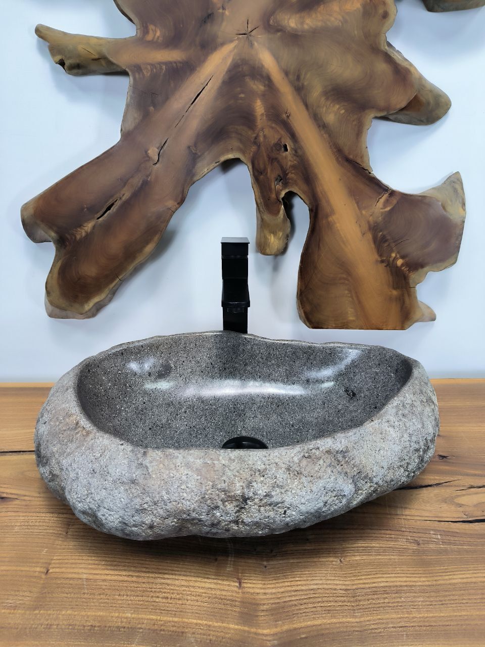 Раковина из речного камня RS-66405 54х37х14 из натурального камня