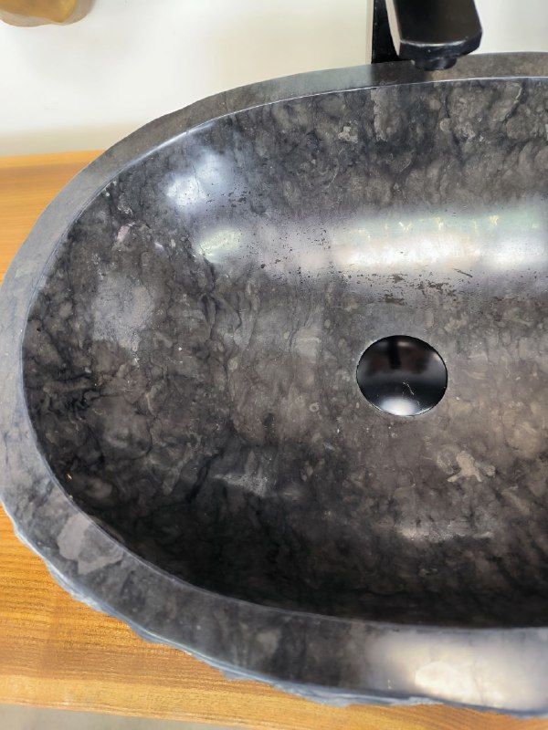 Раковина из мрамора Erozy Black EM-66617 51х38х15 из натурального камня
