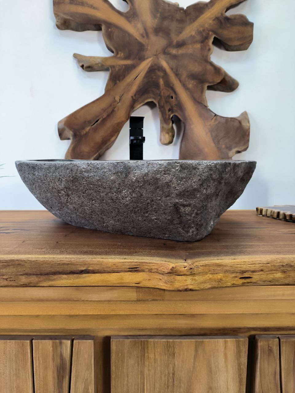 Раковина из речного камня RS-65894 58х45х15 из натурального камня
