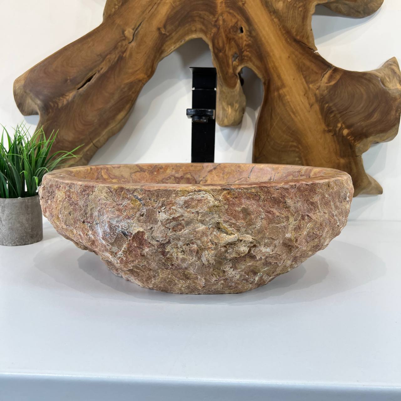 Раковина из мрамора Erozy RED EM-66843 41*32*14 из натурального камня 
