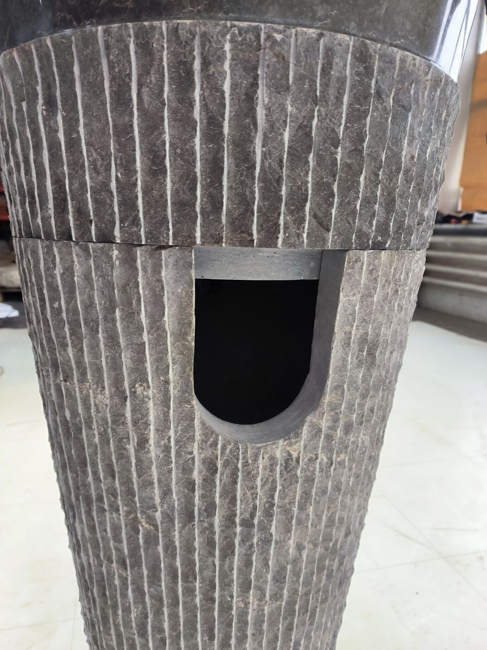 Раковина напольная из мрамора Pedestal Grey Marmo MN-65930 45х45х90 из натурального камня