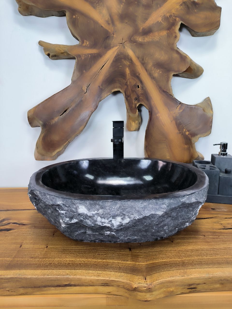 Раковина из мрамора Erozy Black EM-66216 51х41х16 из натурального камня
