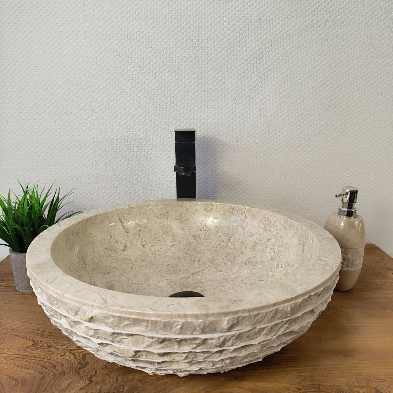 Раковина из мрамора Bowl Cream Marmo BM-65928 45х45х15 из натурального камня