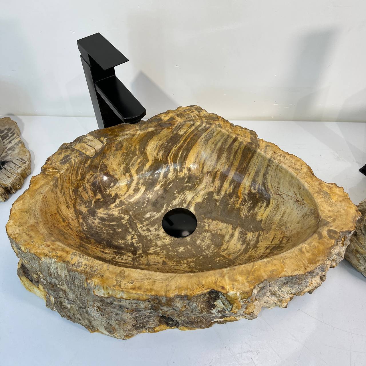 Раковина из окаменелого дерева ПАРА! OD-67024 54*42*15 из натурального камня