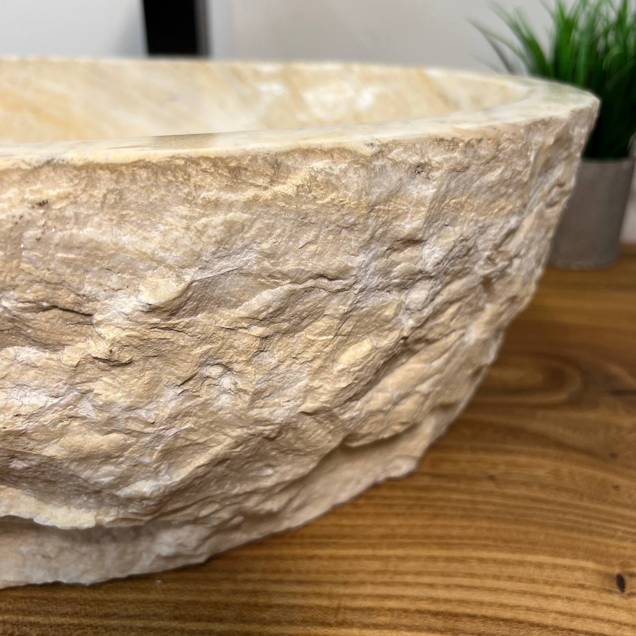 Раковина из оникса ПАРА! Erozy White EO-66991 52*42*15 из натурального камня